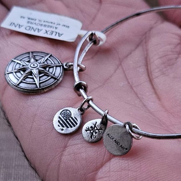 Star of Venus Alex And Ani Bracelet Silver Tone LOVE BEAUTY INSPIRATION Jewelry - Picture 3 of 11